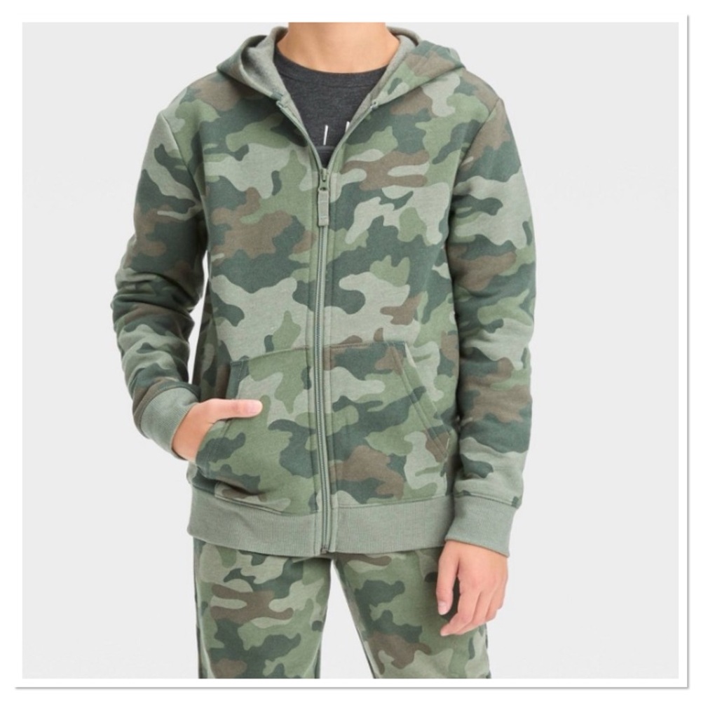 Boy’s Fleece Zip Up Sweatshirt Camouflage Cat & Jack